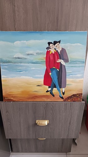 Tableau huile sur - , toile