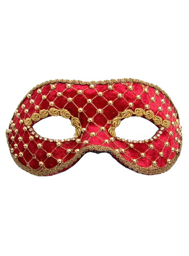 Colombina velluto rosso oro